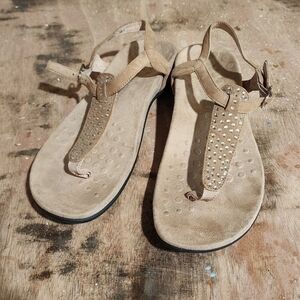 Vionic Tula Tan Sparkly Thing Sandal 9